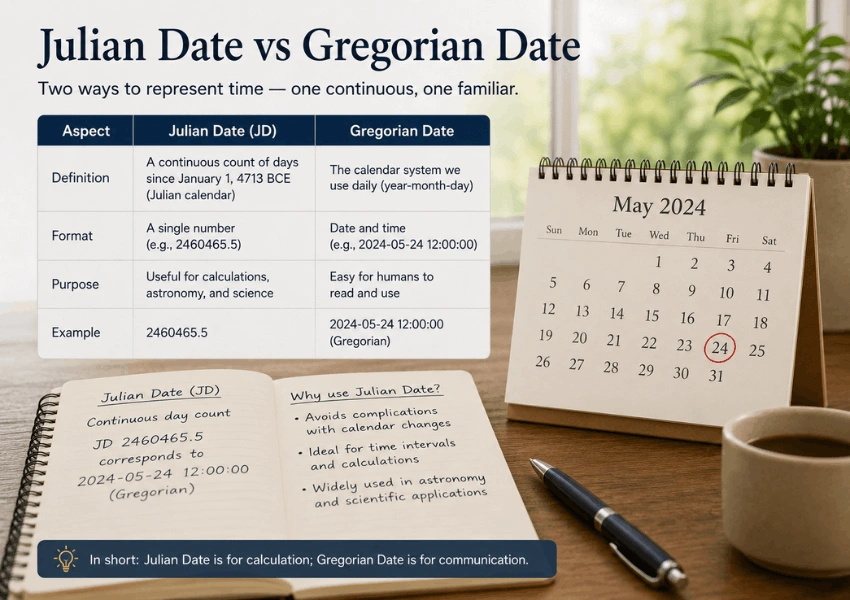 julian date vs gregorian date